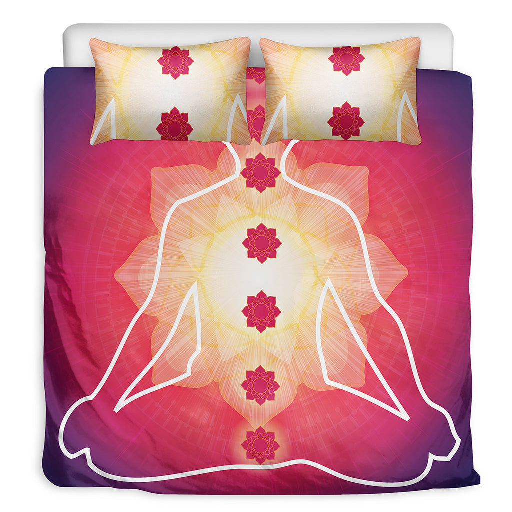 Mandala Chakras Aura Print Duvet Cover Bedding Set