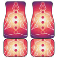 Mandala Chakras Aura Print Front and Back Car Floor Mats