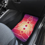 Mandala Chakras Aura Print Front and Back Car Floor Mats