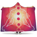 Mandala Chakras Aura Print Hooded Blanket