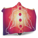 Mandala Chakras Aura Print Hooded Blanket