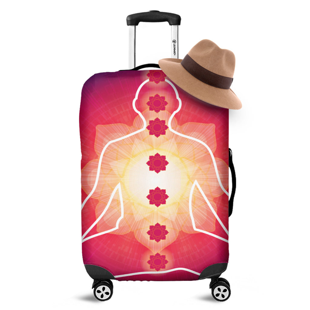 Mandala Chakras Aura Print Luggage Cover