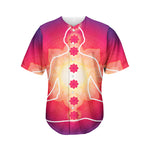 Mandala Chakras Aura Print Men's Baseball Jersey