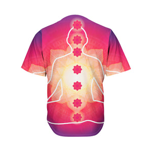 Mandala Chakras Aura Print Men's Baseball Jersey