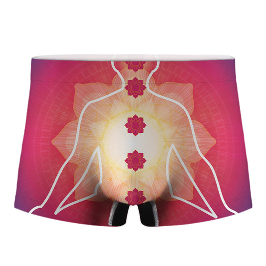 Mandala Chakras Aura Print Men's Boxer Briefs