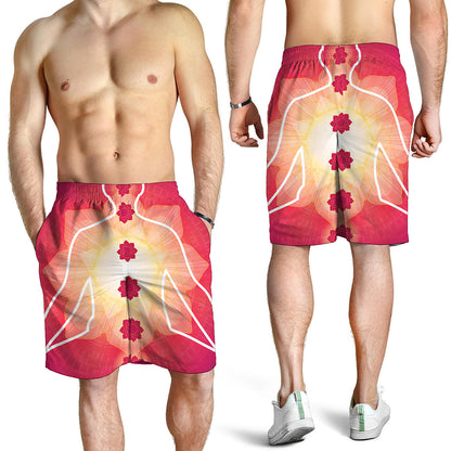 Mandala Chakras Aura Print Men's Shorts