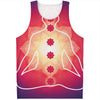 Mandala Chakras Aura Print Men's Tank Top