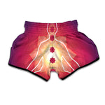 Mandala Chakras Aura Print Muay Thai Boxing Shorts