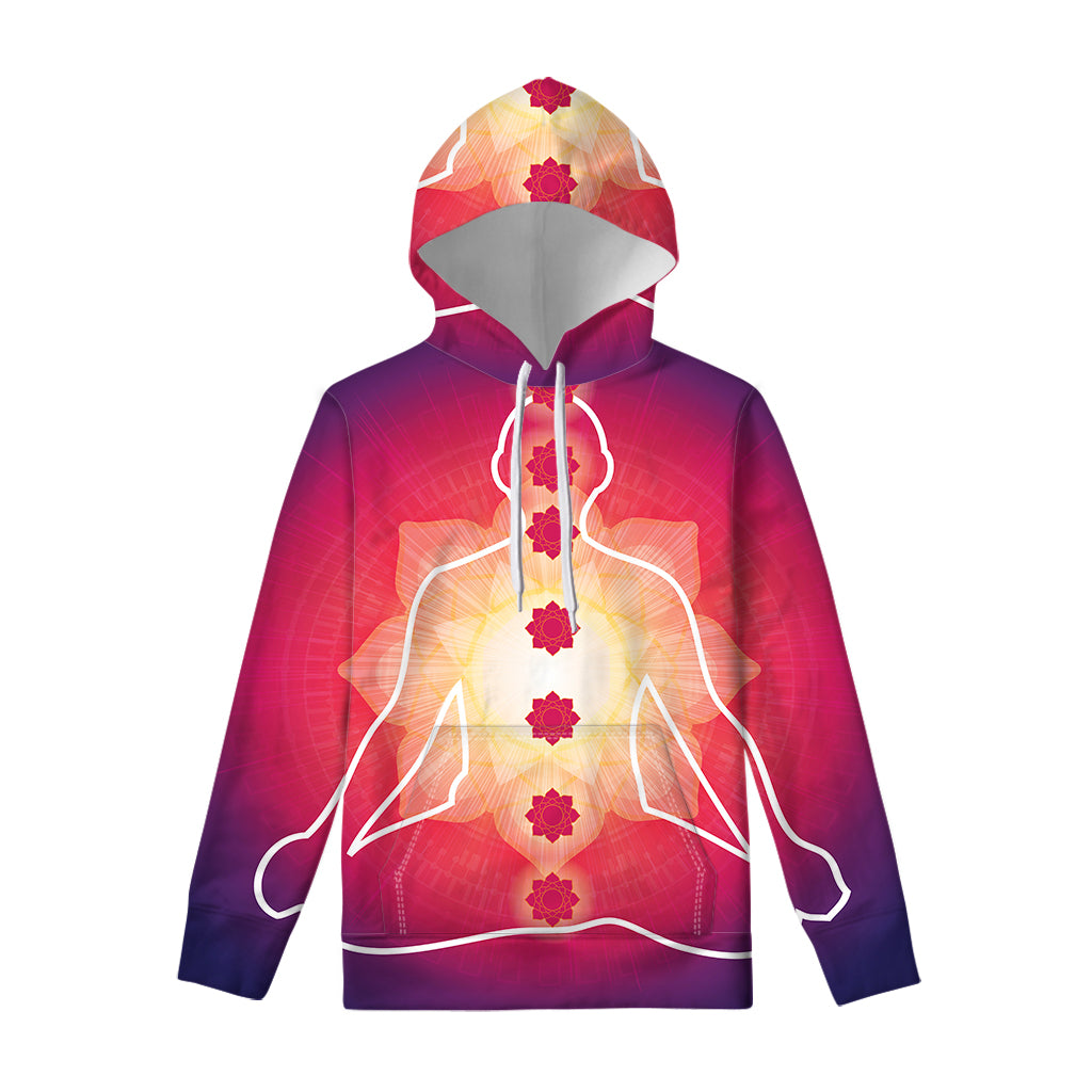 Mandala Chakras Aura Print Pullover Hoodie