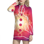 Mandala Chakras Aura Print Pullover Hoodie Dress