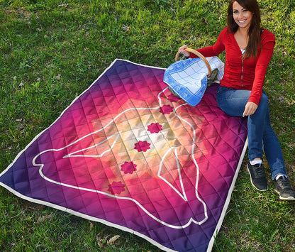 Mandala Chakras Aura Print Quilt