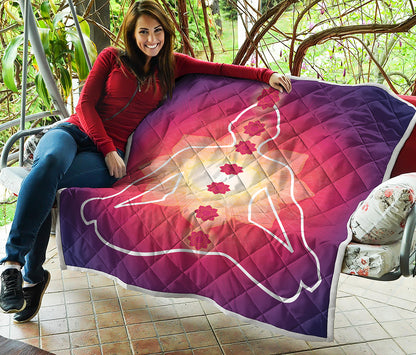 Mandala Chakras Aura Print Quilt