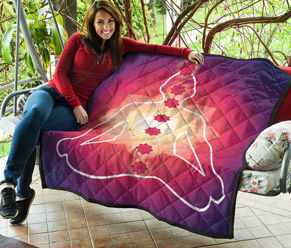 Mandala Chakras Aura Print Quilt