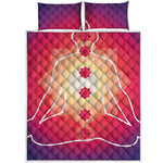 Mandala Chakras Aura Print Quilt Bed Set