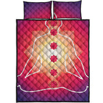 Mandala Chakras Aura Print Quilt Bed Set
