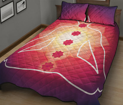 Mandala Chakras Aura Print Quilt Bed Set