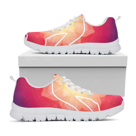 Mandala Chakras Aura Print White Sneakers