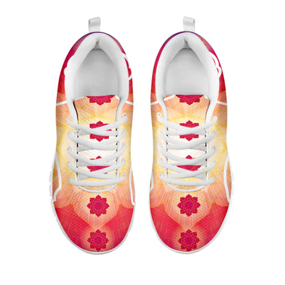 Mandala Chakras Aura Print White Sneakers