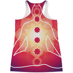 Mandala Chakras Aura Print Women's Racerback Tank Top