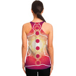 Mandala Chakras Aura Print Women's Racerback Tank Top