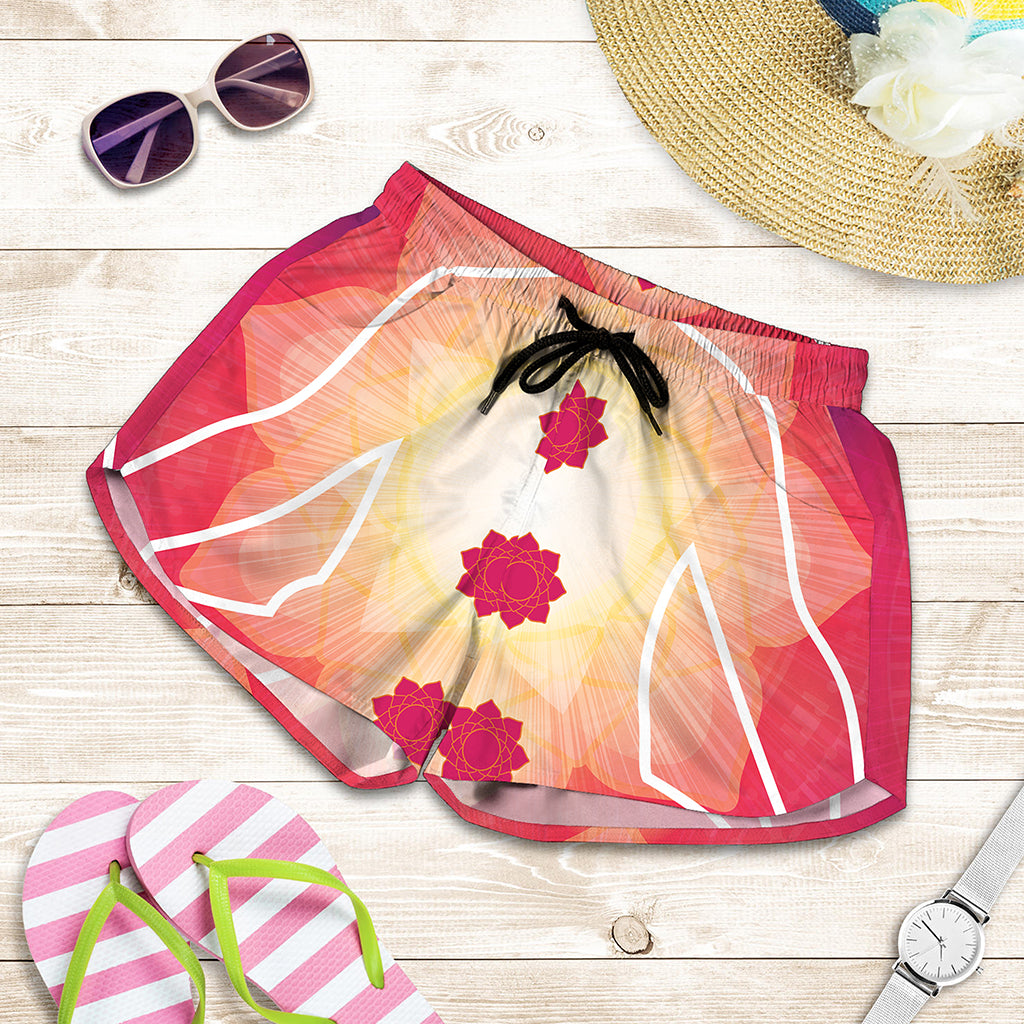 Mandala Chakras Aura Print Women's Shorts