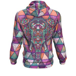 Mandala Elephant Colorful Pattern Print Unisex Pullover Hoodie GearFrost