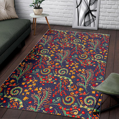 Mandala Floral Bohemian Pattern Print Area Rug GearFrost