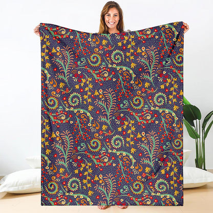 Mandala Floral Bohemian Pattern Print Blanket