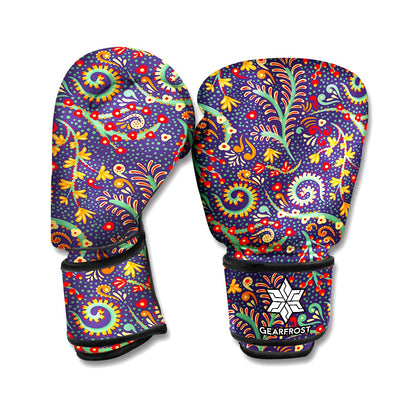 Mandala Floral Bohemian Pattern Print Boxing Gloves