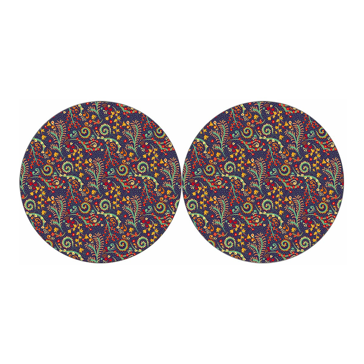 Mandala Floral Bohemian Pattern Print Car Coasters