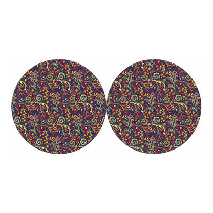 Mandala Floral Bohemian Pattern Print Car Coasters