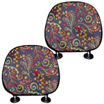 Mandala Floral Bohemian Pattern Print Car Headrest Covers