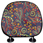 Mandala Floral Bohemian Pattern Print Car Headrest Covers