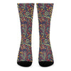 Mandala Floral Bohemian Pattern Print Crew Socks