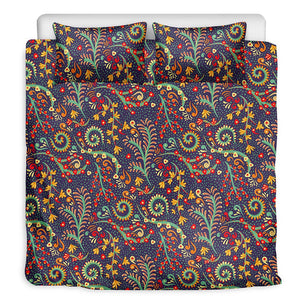 Mandala Floral Bohemian Pattern Print Duvet Cover Bedding Set