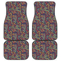 Mandala Floral Bohemian Pattern Print Front and Back Car Floor Mats