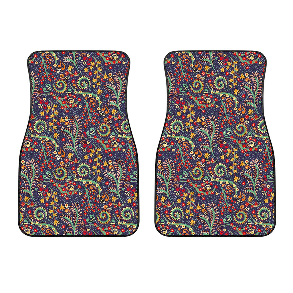 Mandala Floral Bohemian Pattern Print Front Car Floor Mats