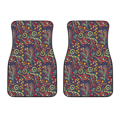 Mandala Floral Bohemian Pattern Print Front Car Floor Mats
