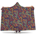 Mandala Floral Bohemian Pattern Print Hooded Blanket