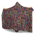 Mandala Floral Bohemian Pattern Print Hooded Blanket