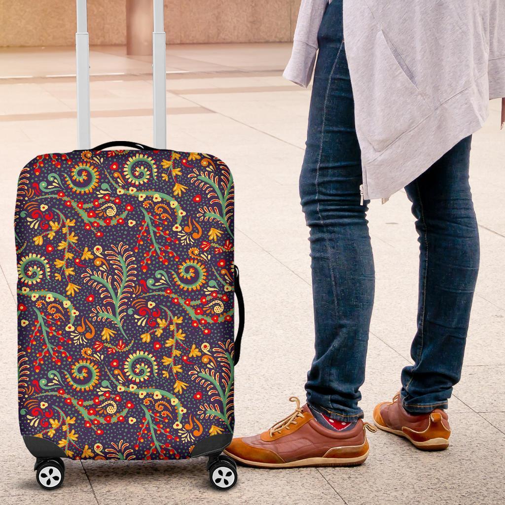 Mandala Floral Bohemian Pattern Print Luggage Cover GearFrost