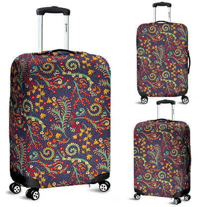 Mandala Floral Bohemian Pattern Print Luggage Cover GearFrost