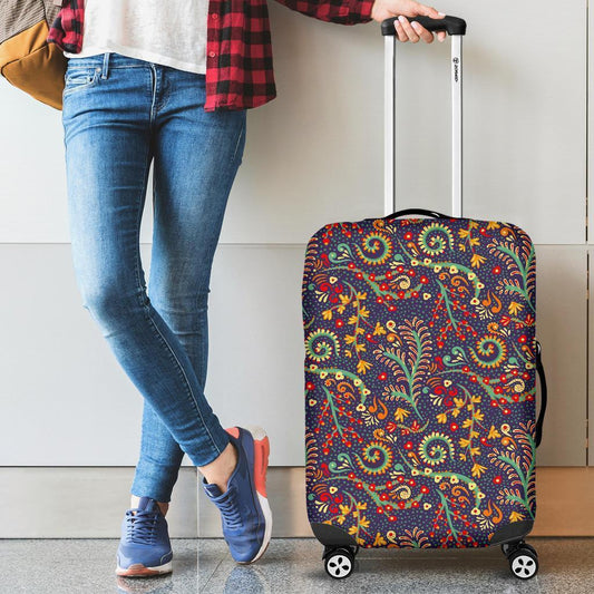 Mandala Floral Bohemian Pattern Print Luggage Cover GearFrost
