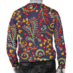 Mandala Floral Bohemian Pattern Print Men's Crewneck Sweatshirt GearFrost