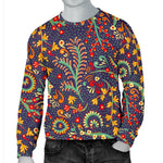 Mandala Floral Bohemian Pattern Print Men's Crewneck Sweatshirt GearFrost