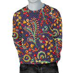 Mandala Floral Bohemian Pattern Print Men's Crewneck Sweatshirt GearFrost