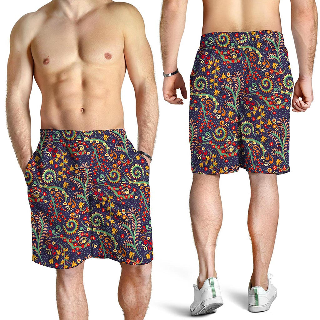 Mandala Floral Bohemian Pattern Print Men's Shorts