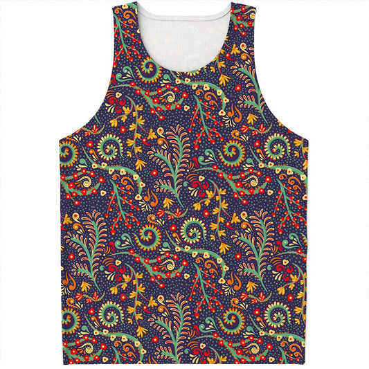 Mandala Floral Bohemian Pattern Print Men's Tank Top