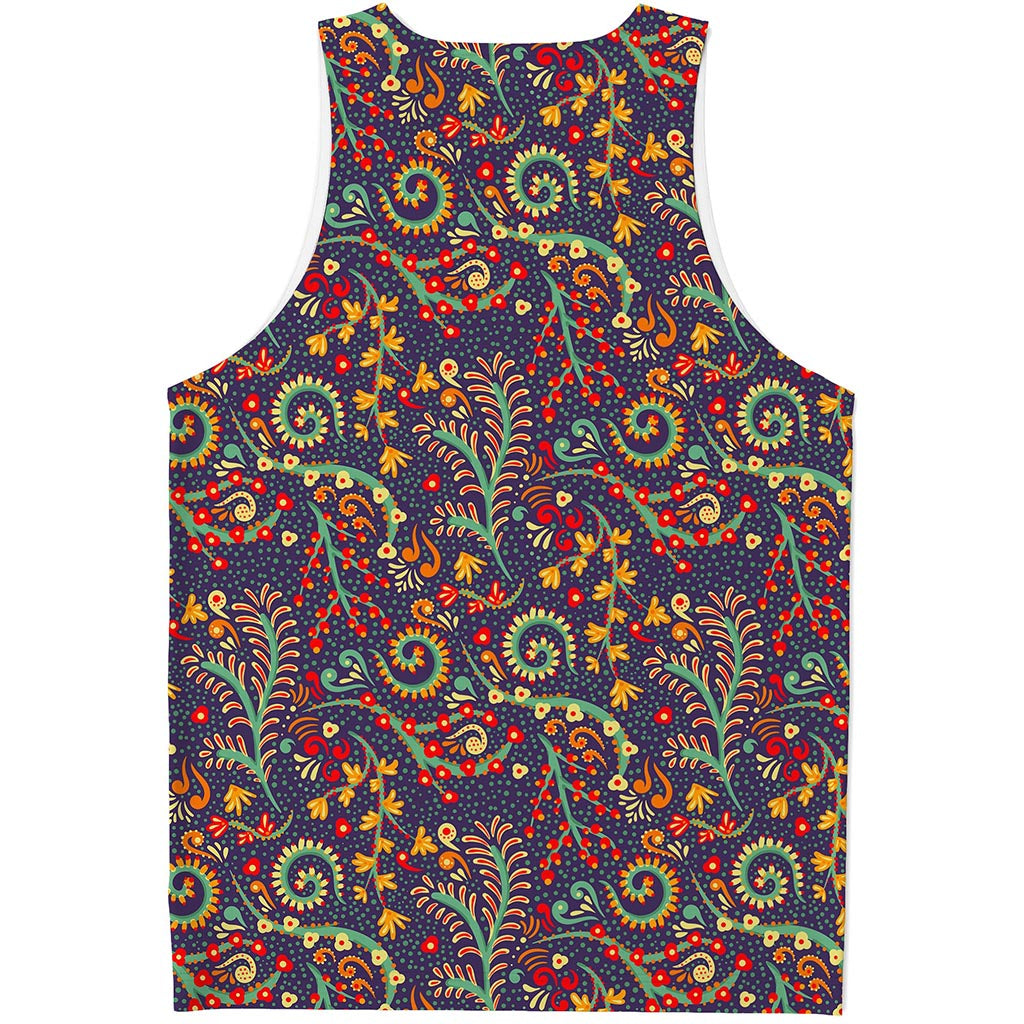 Mandala Floral Bohemian Pattern Print Men's Tank Top