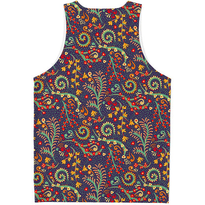 Mandala Floral Bohemian Pattern Print Men's Tank Top